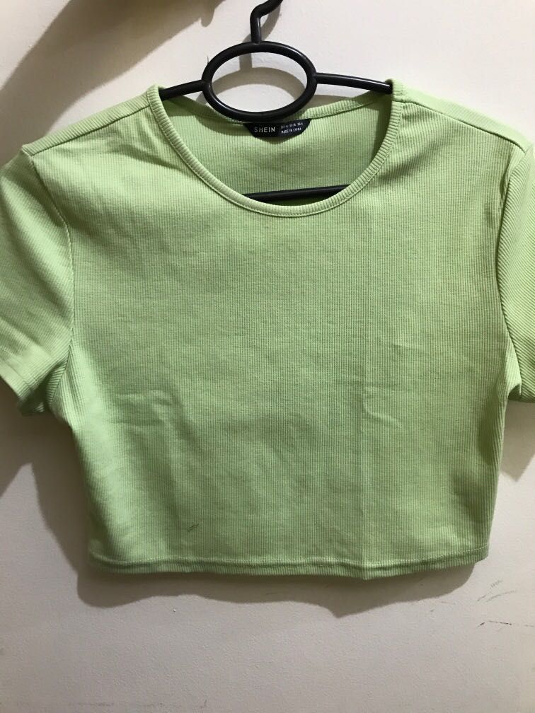 Shein Green Crop Top (Category: Shirts) located in Manila. Submitted by _essentials_ (Listing ID 1249352932, Image 1). Description: .