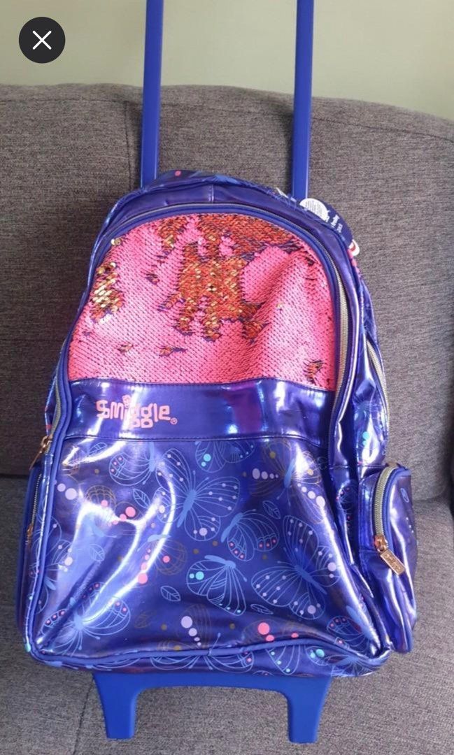 Smiggle trolley light up backpack on Carousell