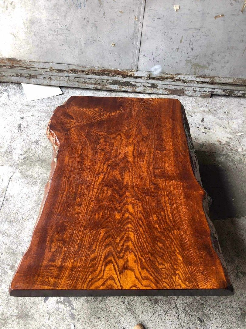 Solid wood heavy live edge slab center table, Furniture & Home Living, Furniture, Other Home