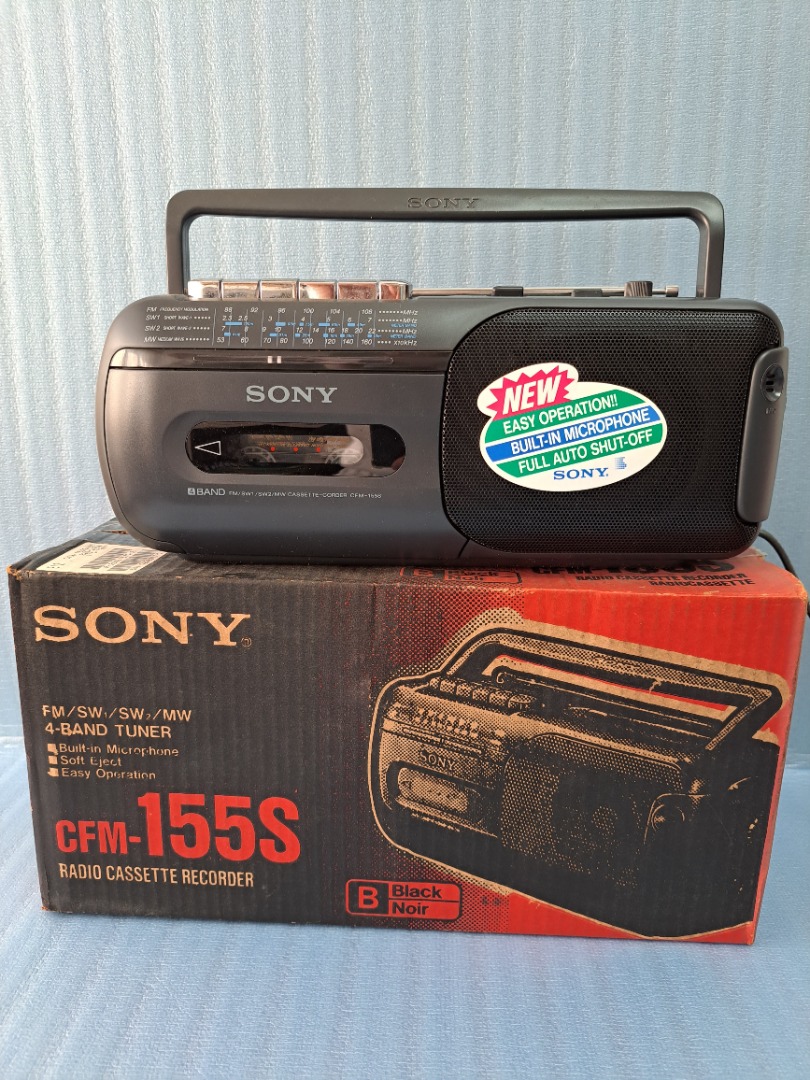 Sony CFM-155S Radio Cassette Recorder-AM/FM Made In Japan 卡式收