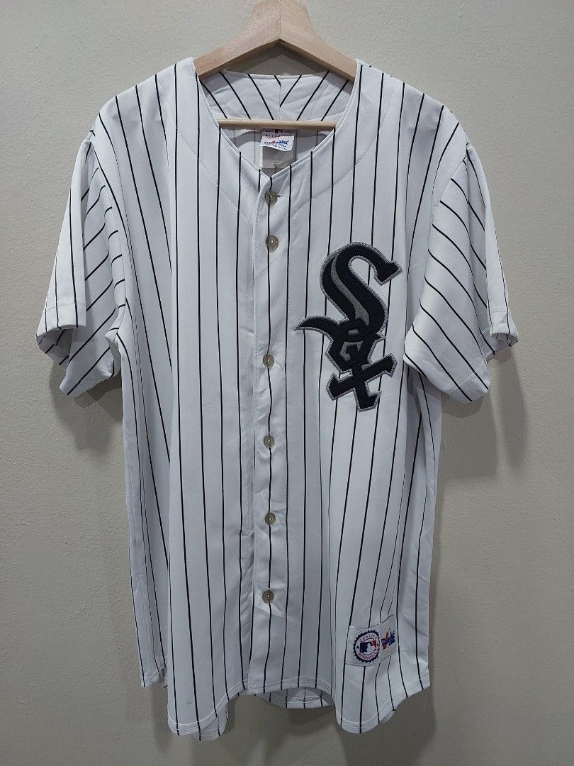 CHICAGO WHITE SOX JERSEY Majestic MLB Baseball Black Pinstripe