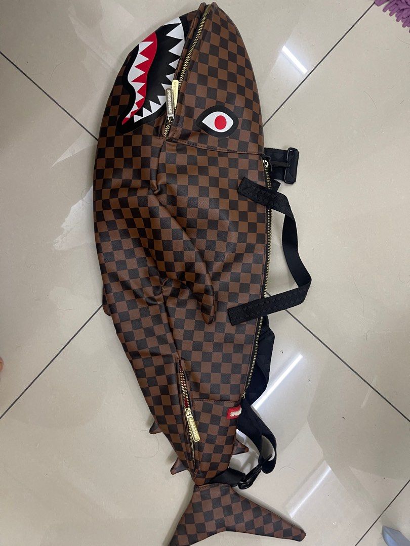 Sprayground duffle discount bag shark