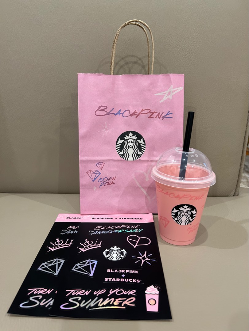 Starbucks Blackpink Reusable Cup, 興趣及遊戲, 收藏品及紀念品, 明星