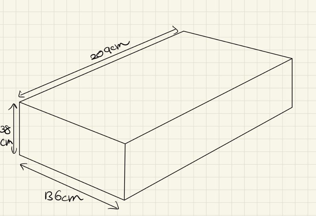 Super Single Ikea Malm Bedframe and Mattress and Drawers, Furniture