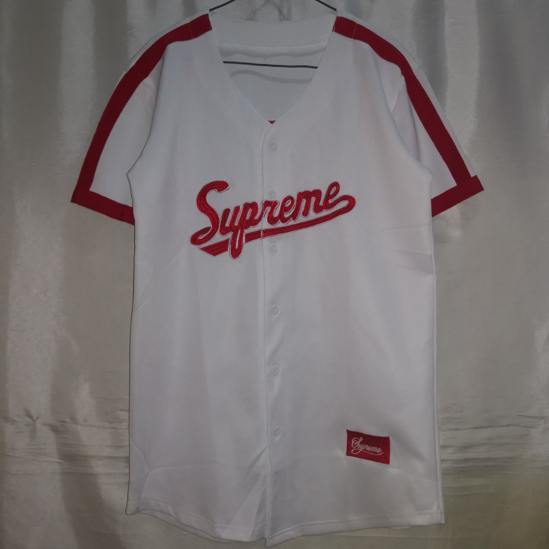 Supreme Satin Baseball Jersey Purple Men's - SS17 - US