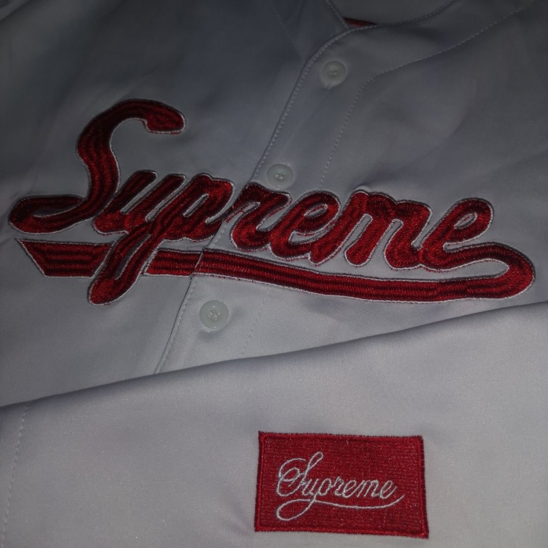 Supreme AD Baseball Jersey Red Men's - SS17 - US