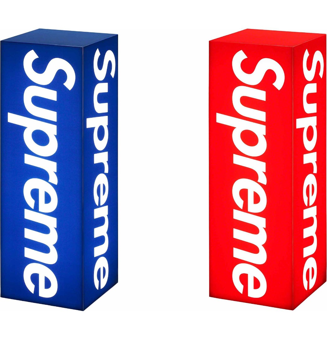 Supreme Box Logo Lamp Red Blue 新品未開封-