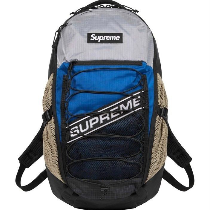 Supreme Logo-patch Backpack in Blue