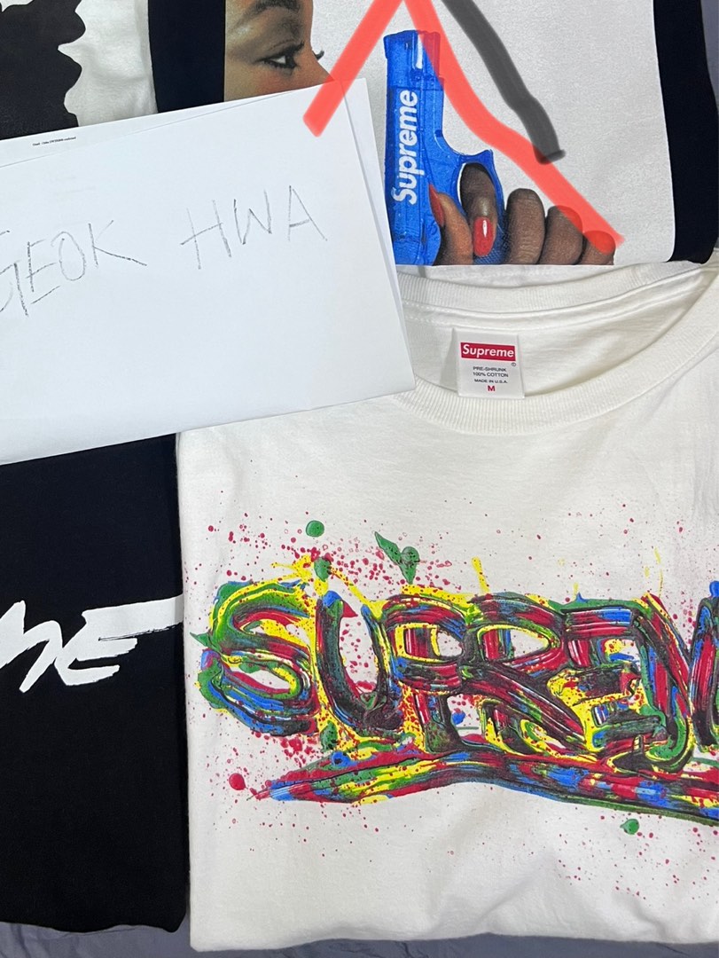 Supreme Paint Tee, Men's Fashion, Tops & Sets, Tshirts & Polo