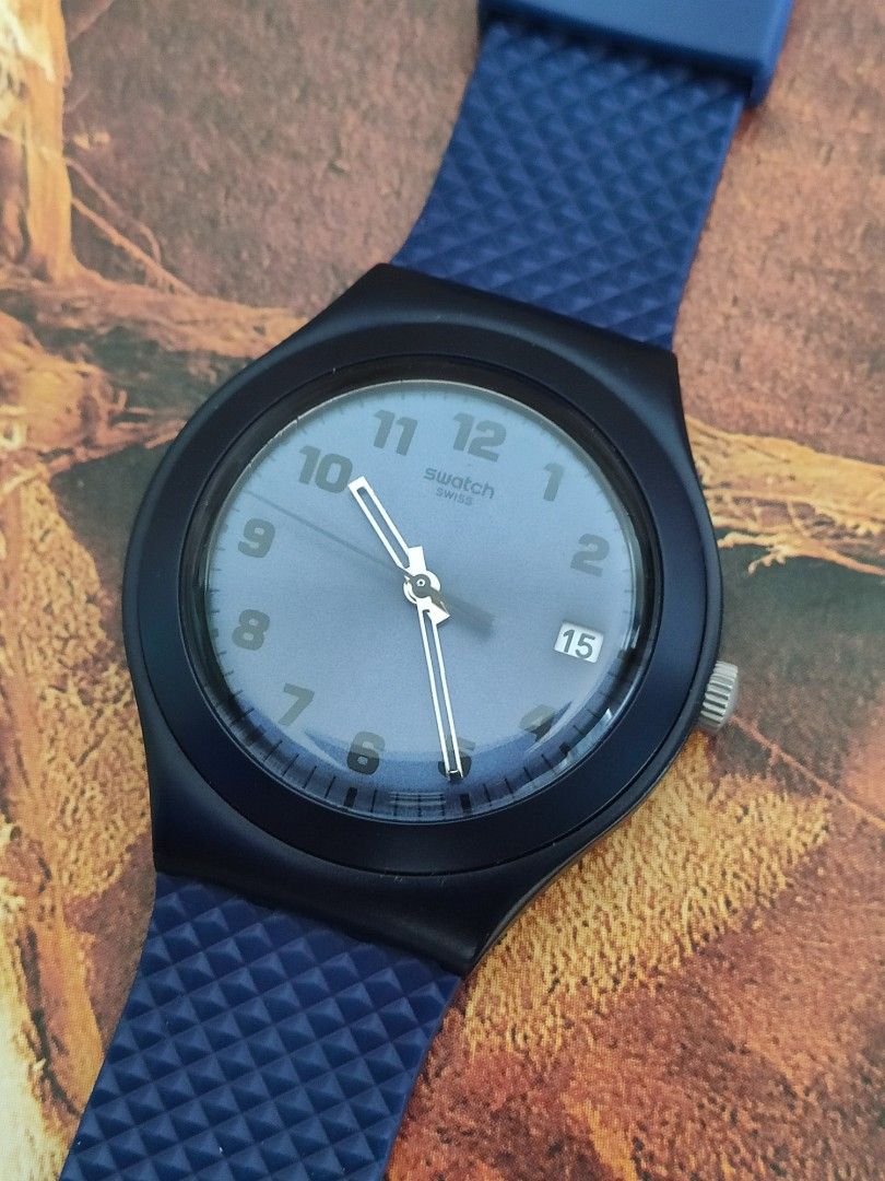 Navy blue hotsell swatch watch