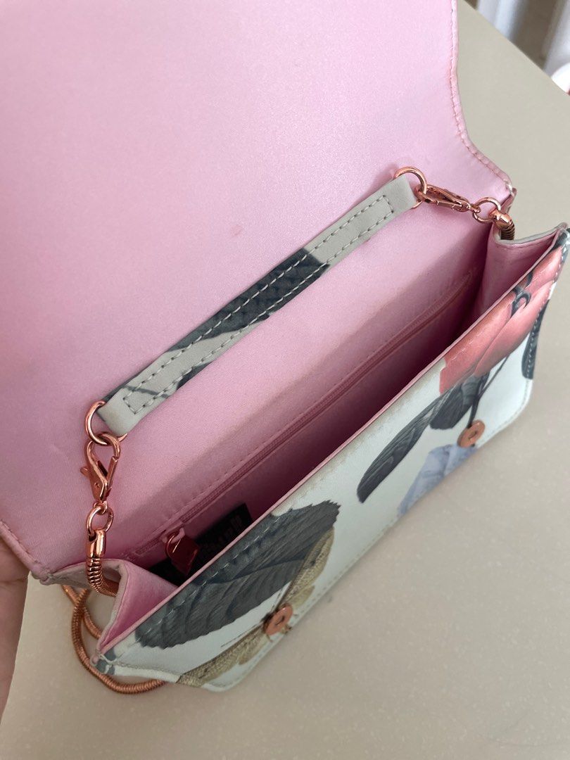 Ted Baker Pink Floral Bag, Women's Fashion, Bags & Wallets, Cross-body Bags  on Carousell