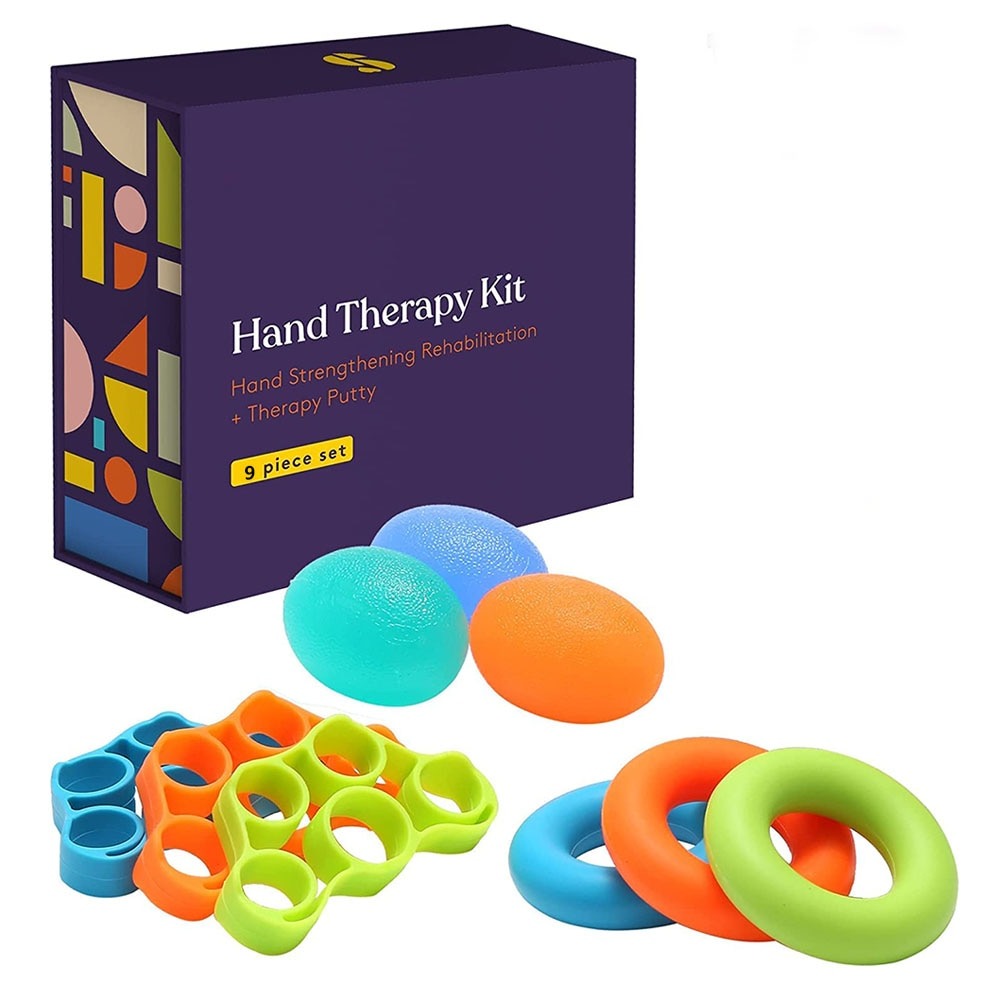 Therapy Kit Finger Exercisers and Hand Strengtheners Grip Dexterity ...