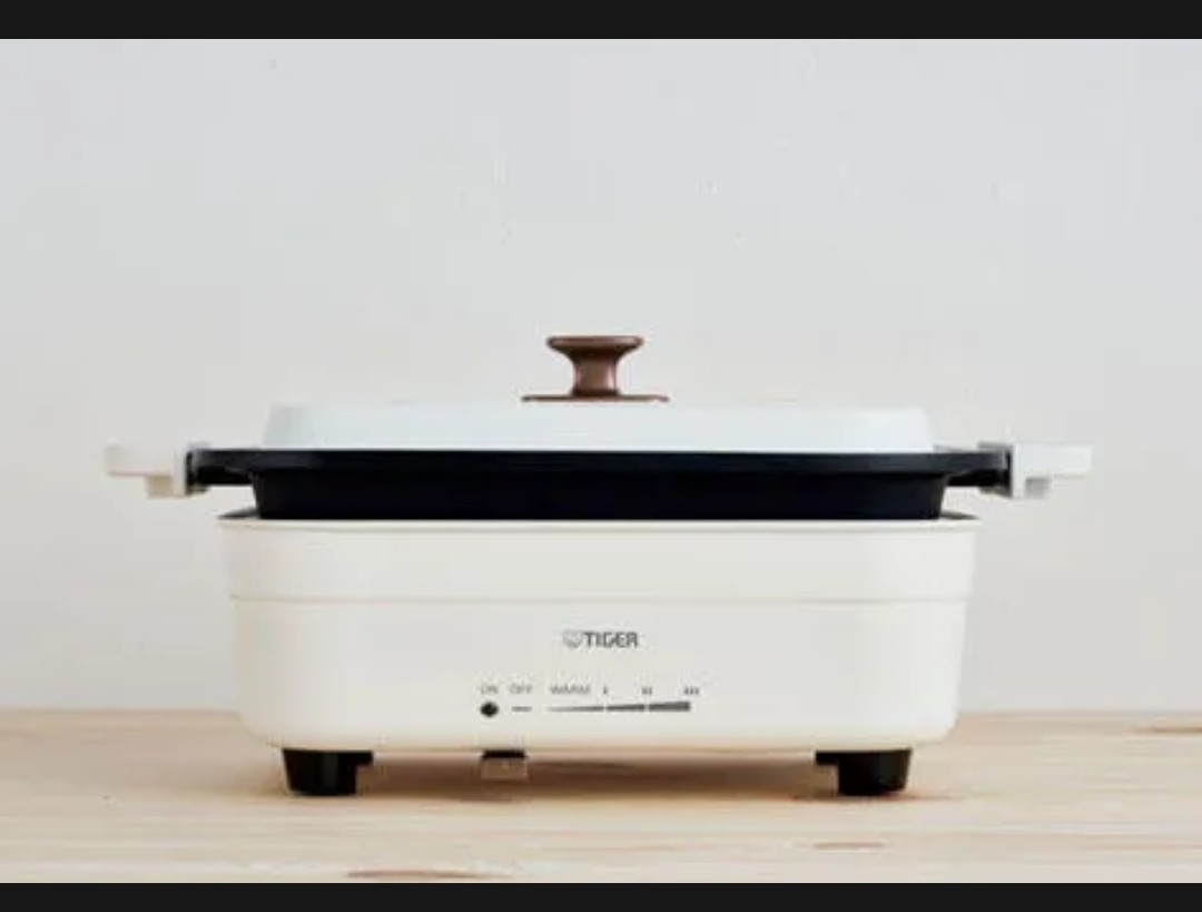Tiger Thermos Grill Pan Hot Plate White CRL-A30W-W From Japan