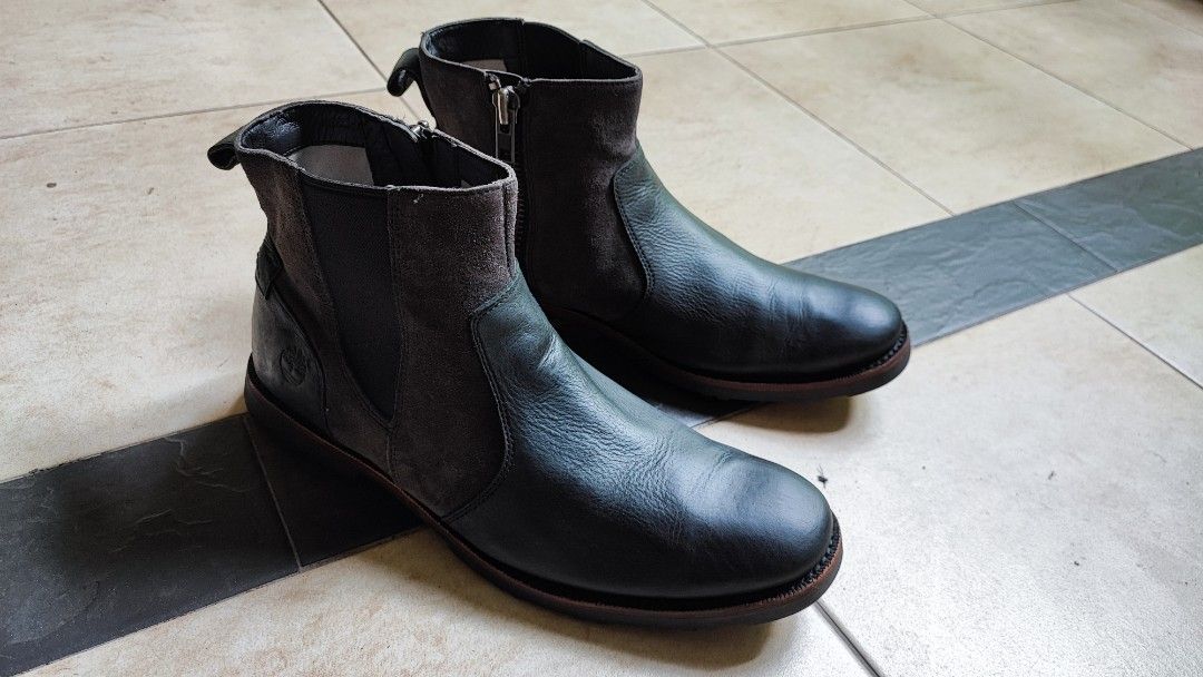 Mens timberland boots best sale with zipper
