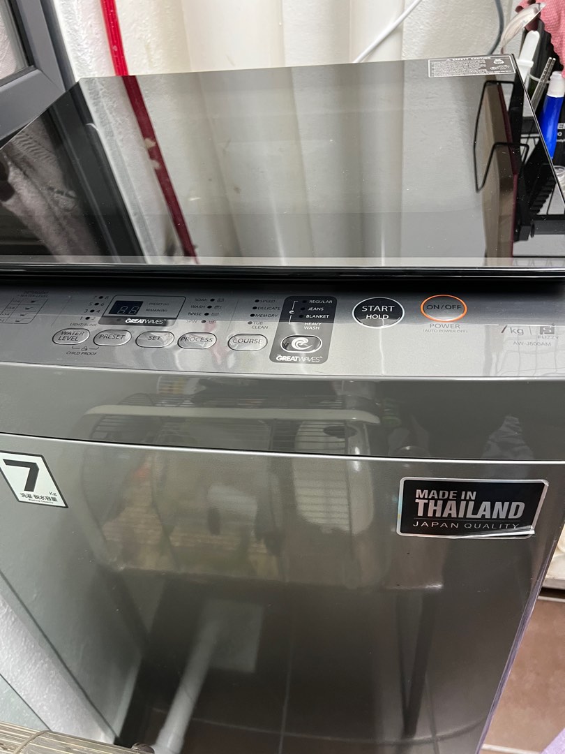 Toshiba great wave 7kg top load washing machine, TV & Home Appliances