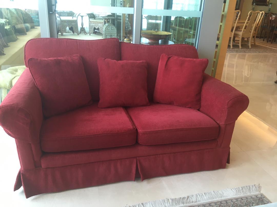 Two seater sofa almost brand new and two arm chairs made in UK