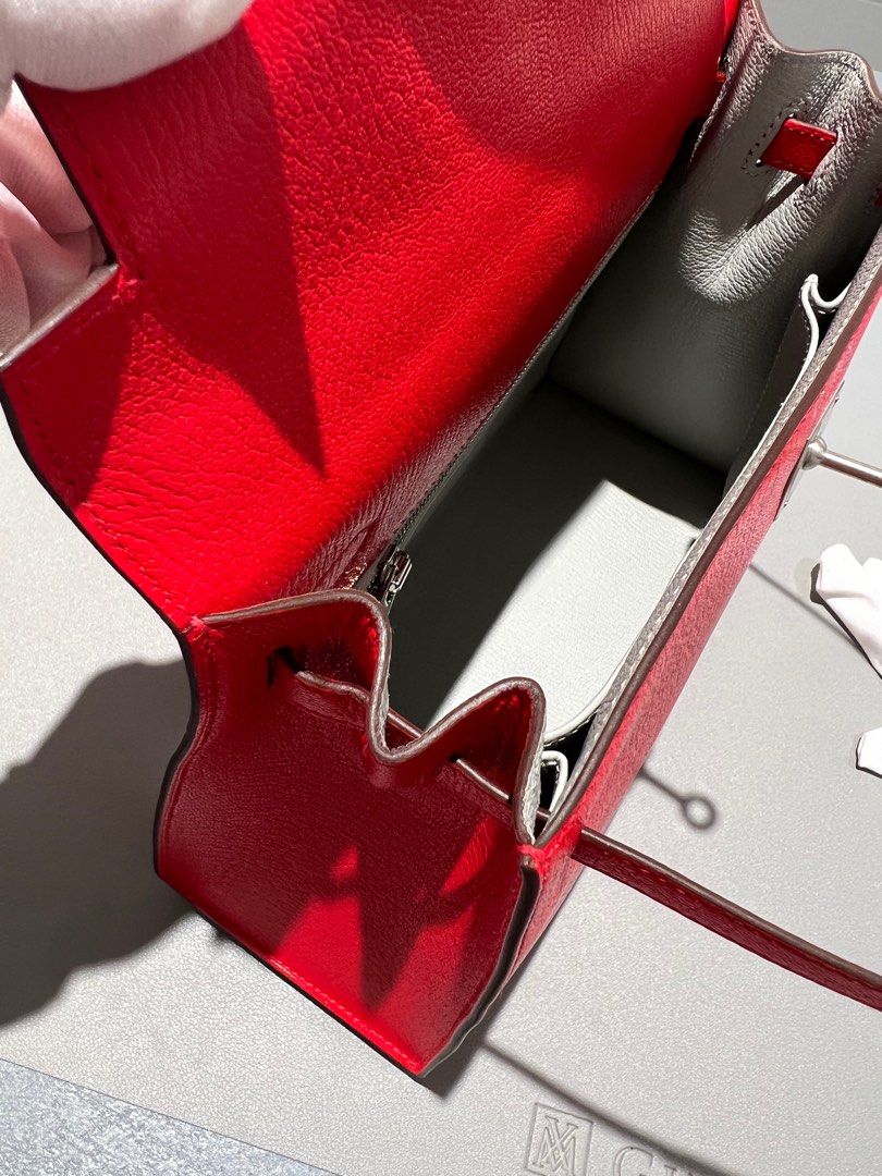 Hermès Kelly 25 Rouge de Coeur Swift Palladium Hardware PHW