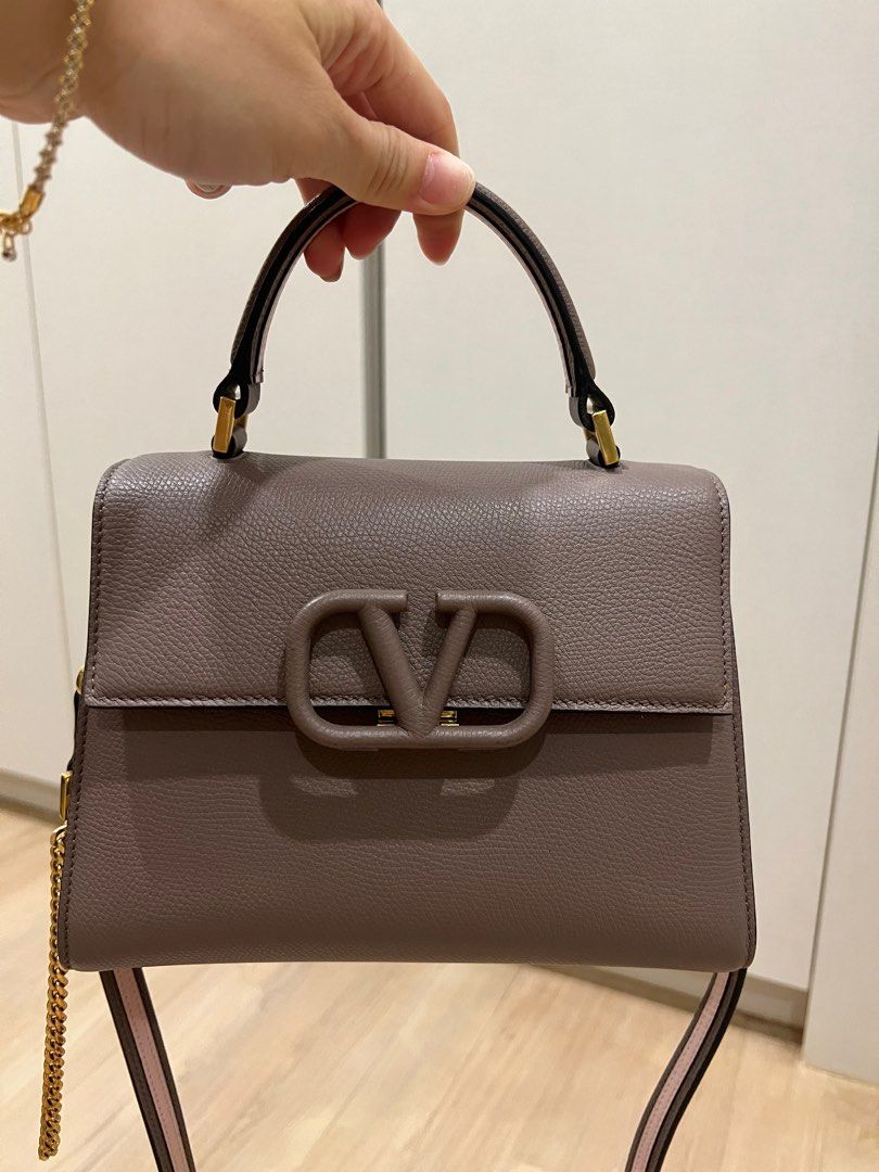 2020 Valentino Mini Vsling Handbag in Grainy Calfskin Leather