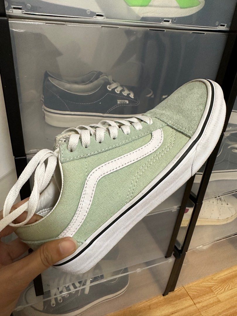 Light green old skool vans shop