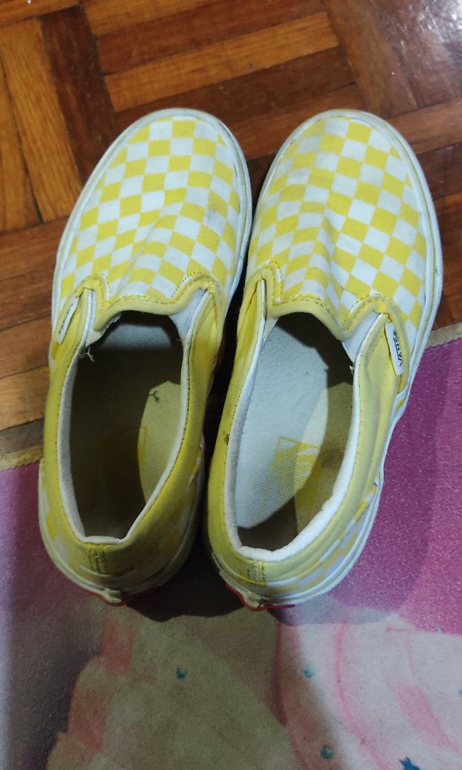 Vans Yellow Checkers Kids Shoe