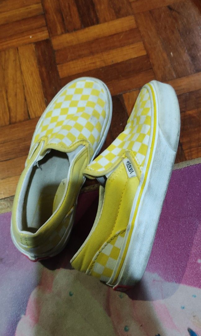 Vans Yellow Checkers Kids Shoe