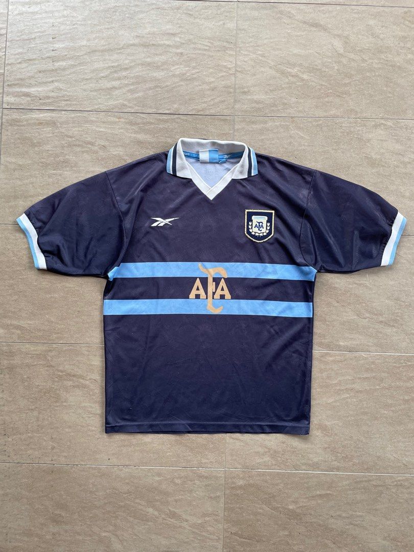 Vintage 99 00 Argentina Reebok Away Jersey Men s Fashion Tops