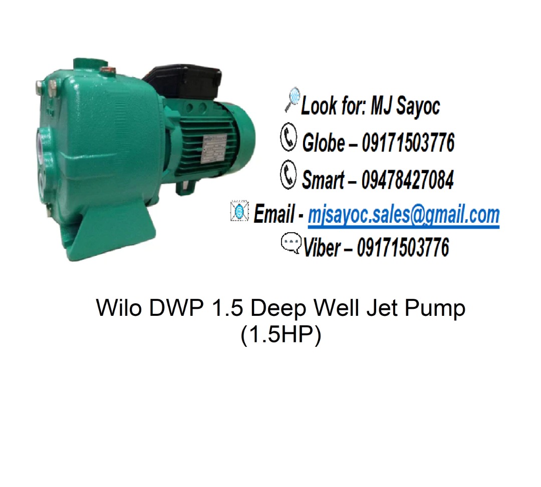Wilo DWP 1.5 Deep Well Jet Pump (1.5HP), Commercial & Industrial
