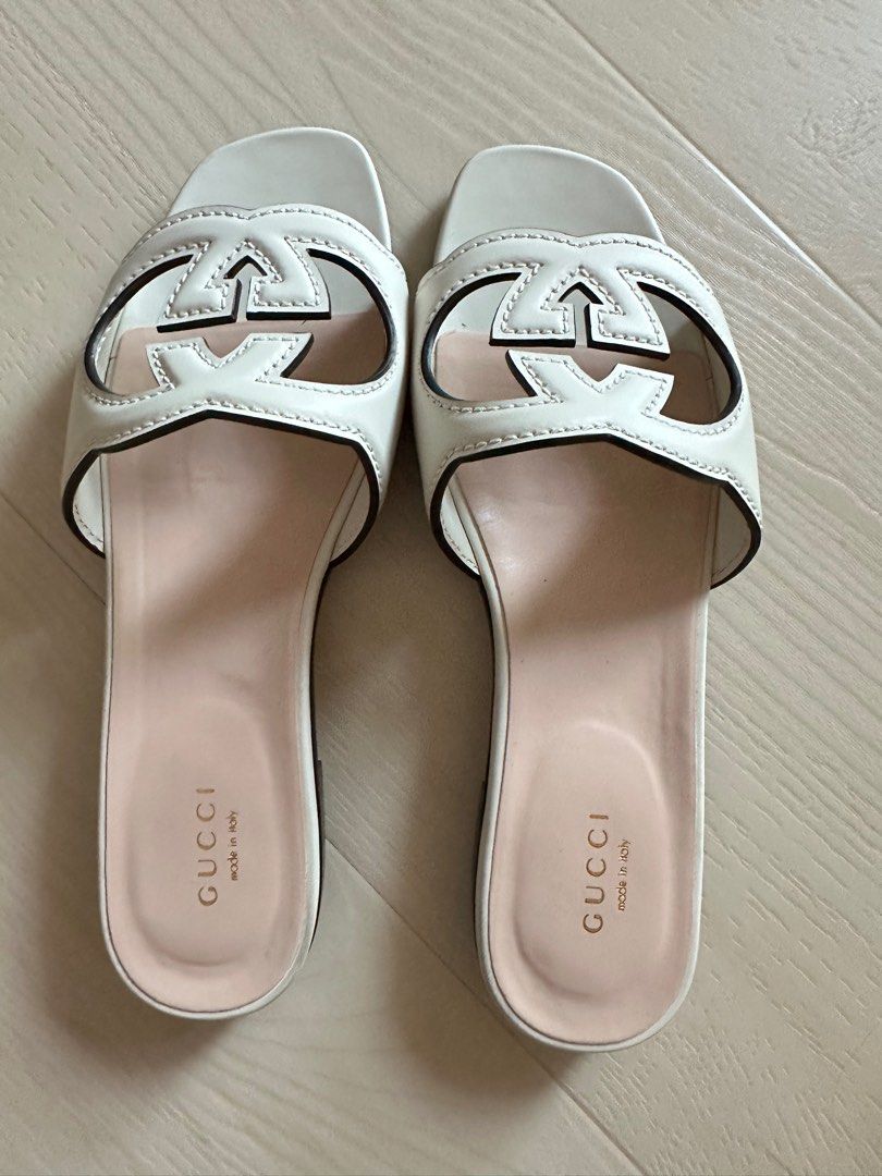 White outlet gucci sandals