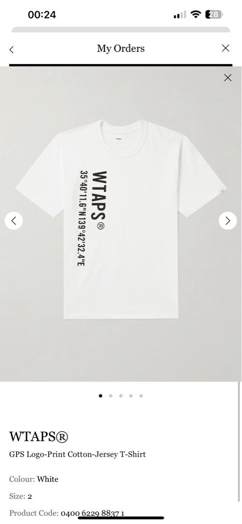 WTAPS GPS Tシャツ 白 Lサイズ-