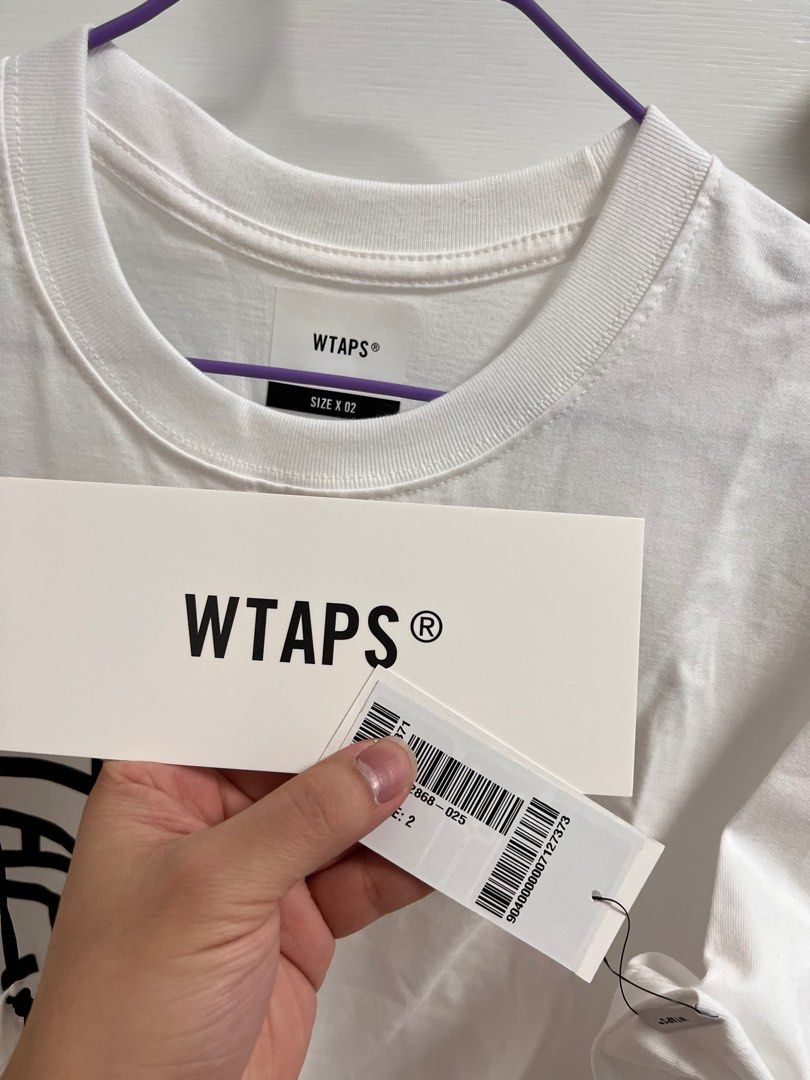 WTAPS GPS logo print cotton jersey tshirt tee, 男裝, 上身及套裝, T