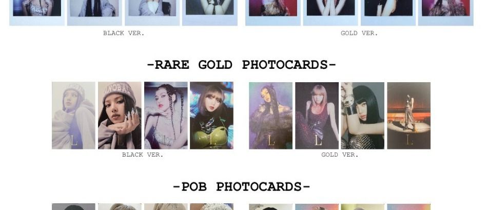 [wts 60/ea] blackpink lisa rare gold pc lalisa jisoo jennie rose ...