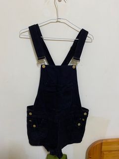 Y字背牛仔吊帶熱褲