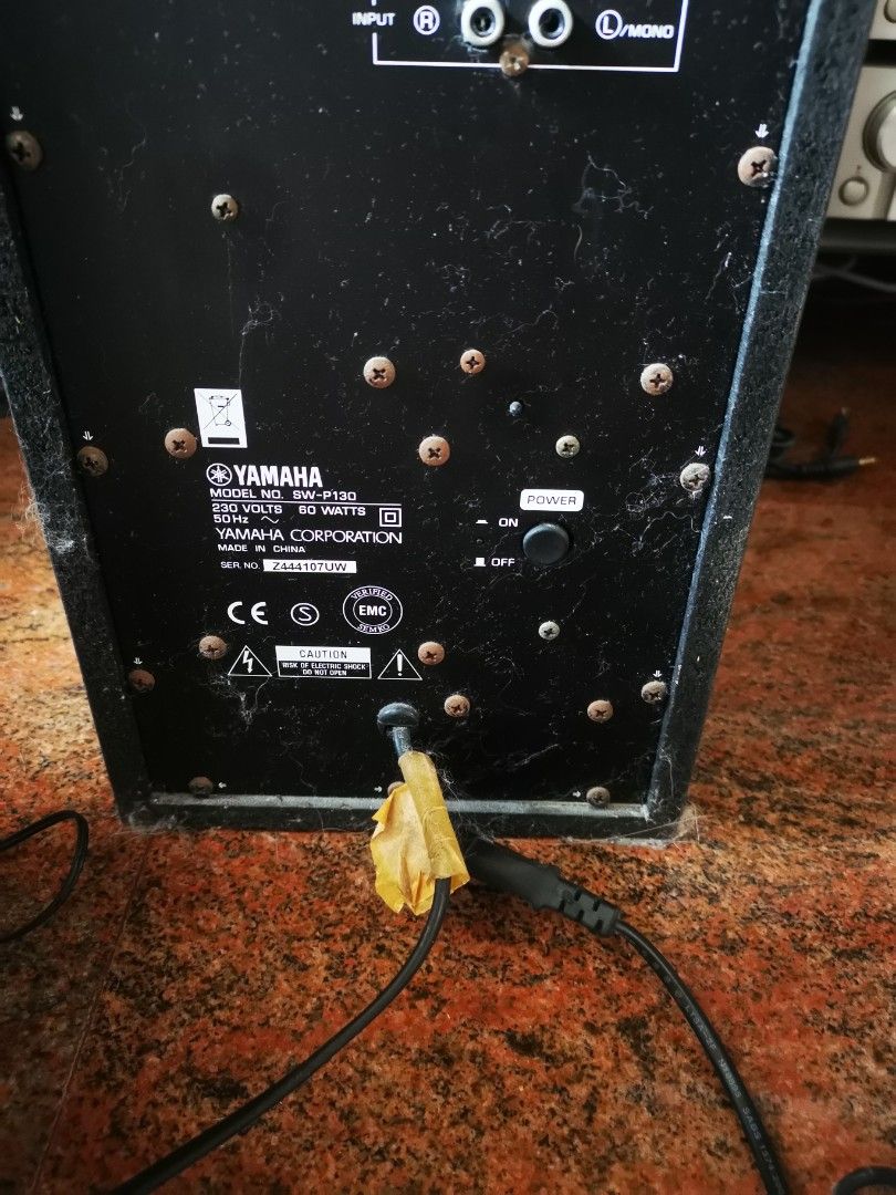 Yamaha home theatre 5.1 speakers with active subwoofer, Audio