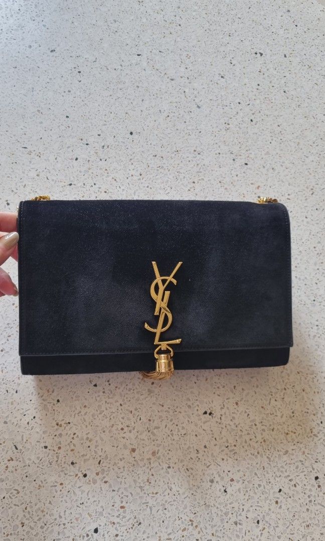 Ysl suede clutch on sale