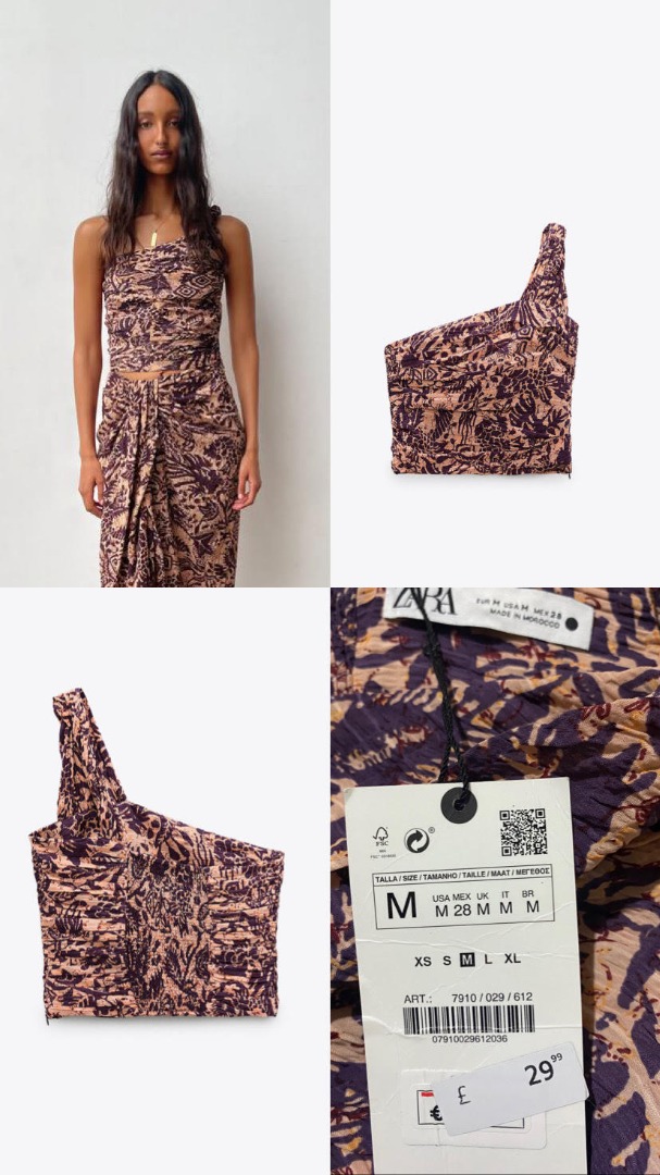Zara One Shoulder Top On Carousell 5904