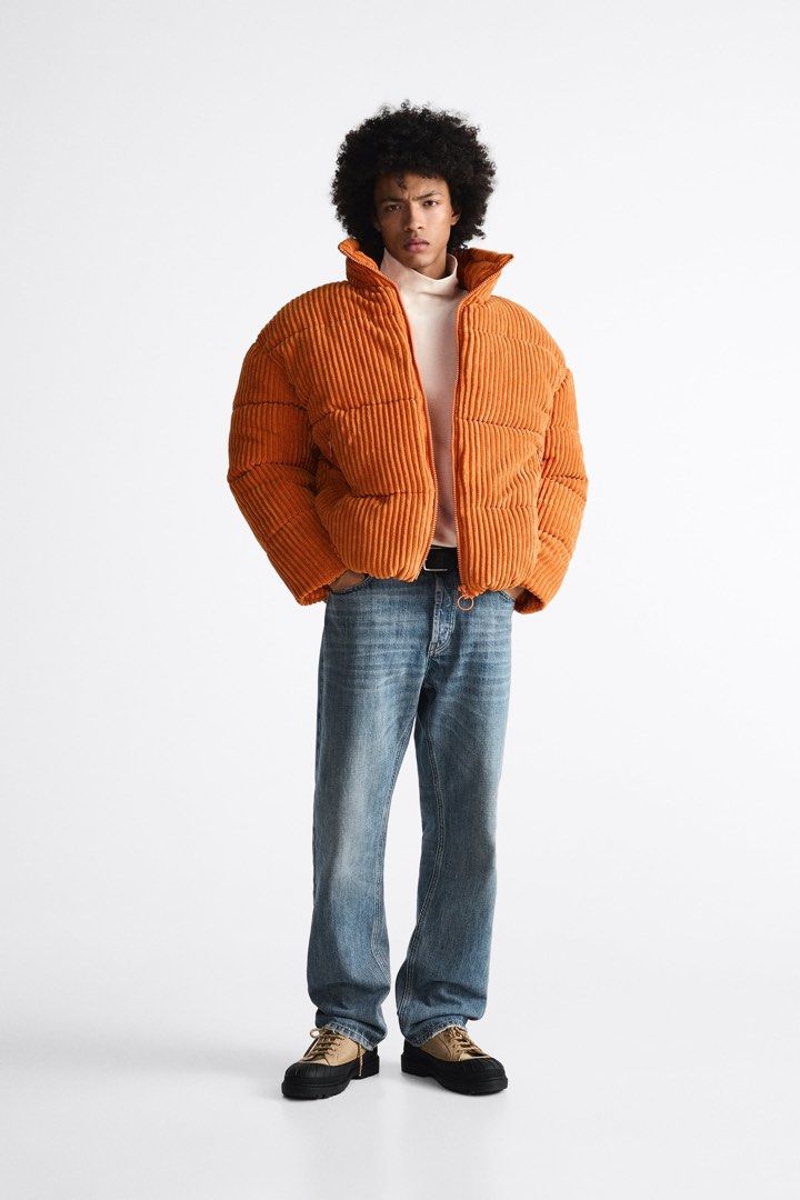 Zara hooded puffer jacket men's clearance