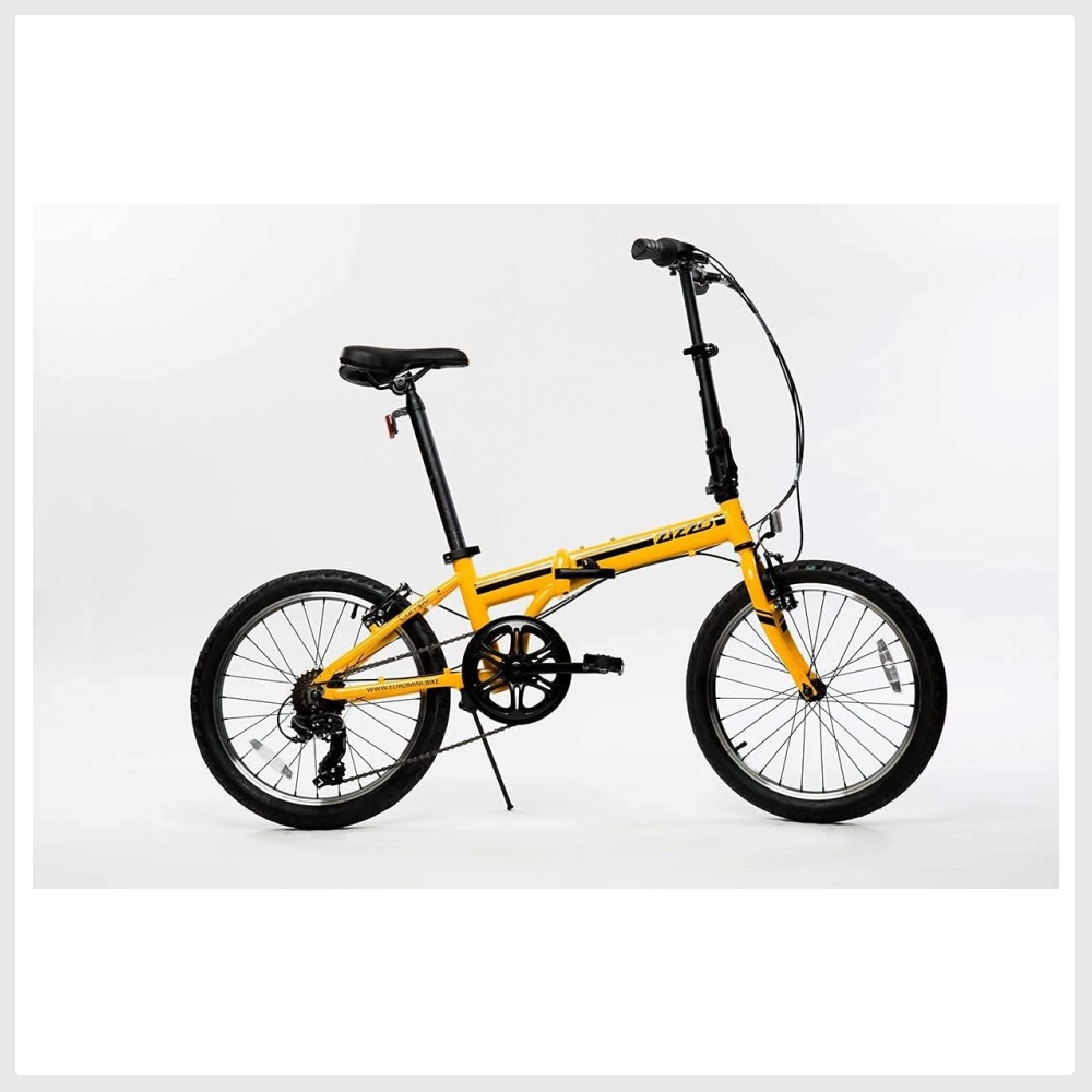 ZiZZO Campo 20 inch Folding Bike with 7 Speed Adjustable Stem Light Weight Aluminum Frame Yellow Sports Equipment Bicycles Parts Bicycles on Carousell