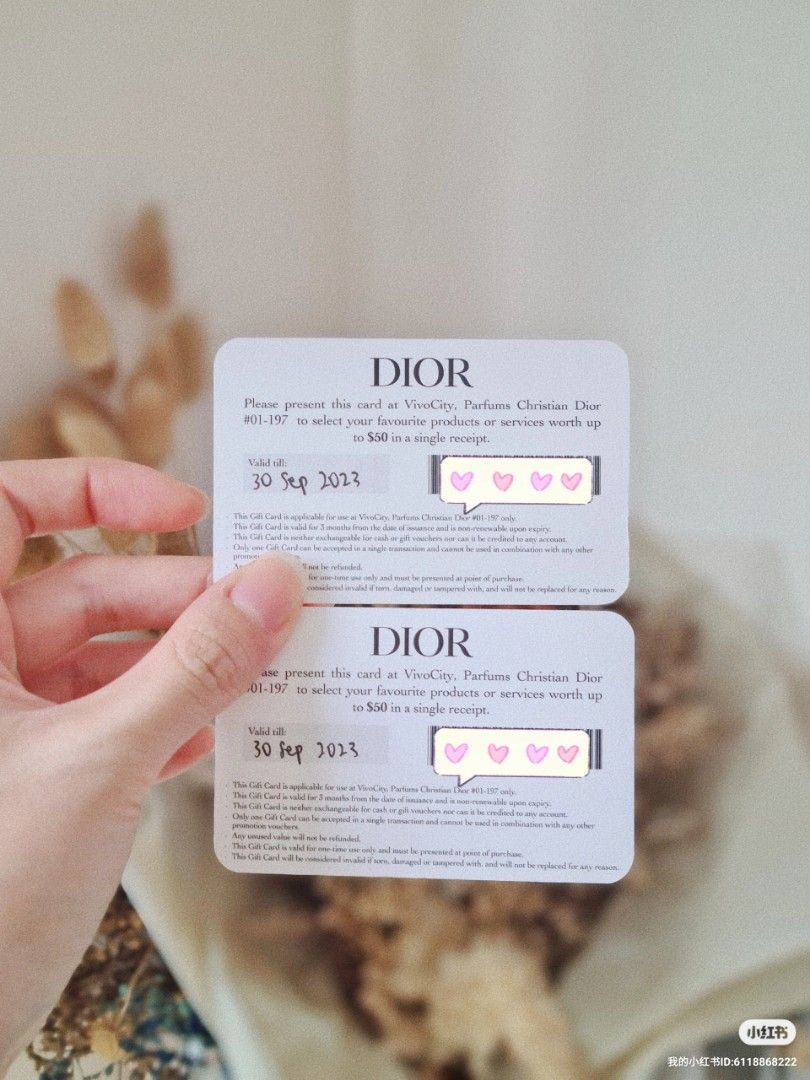 Dior voucher discount