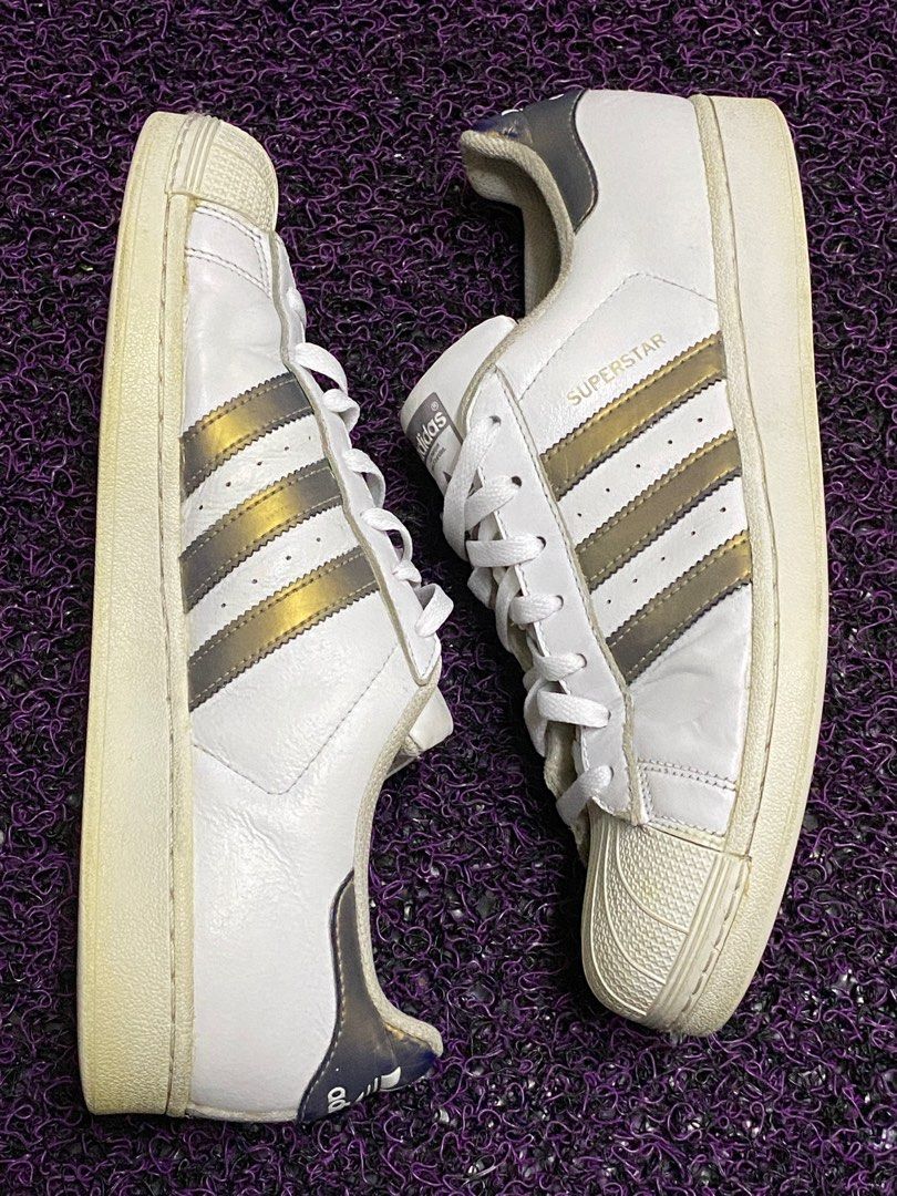 10.5uk Adidas Superstar Leather Gold Toe 10uk 10 Men s