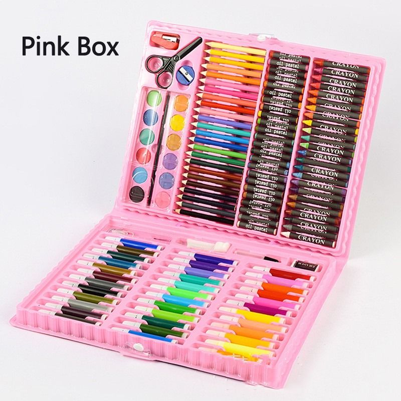 Children Drawing Set Painting Art Water Color Pen Crayon Oil Pastel Gift  150 pcs