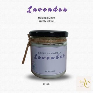 200ML SCENTED CANDLE | SOY WAX CANDLE | LAVENDER | VANILLA | FRESH BAMBOO