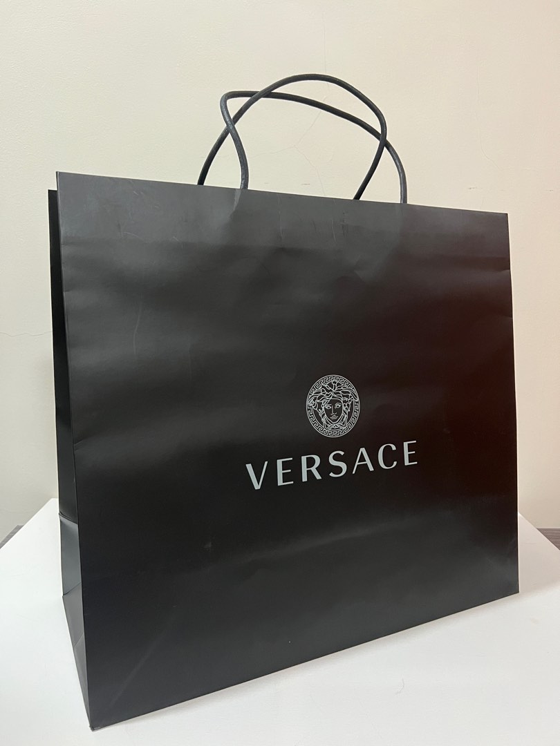 2023 Versace Shopping Bag Black, Luxury, Bags & Wallets on Carousell