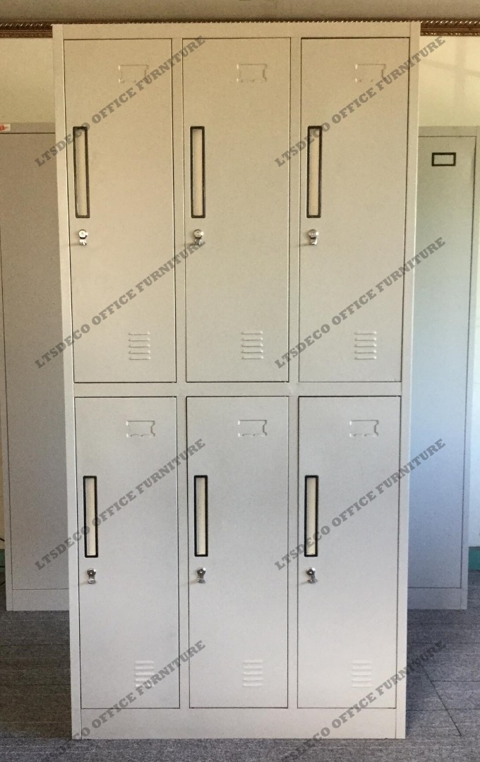 6 DOOR STEEL LOCKER OFFICE PARTITION FURNITURE METAL LOCKERS on Carousell