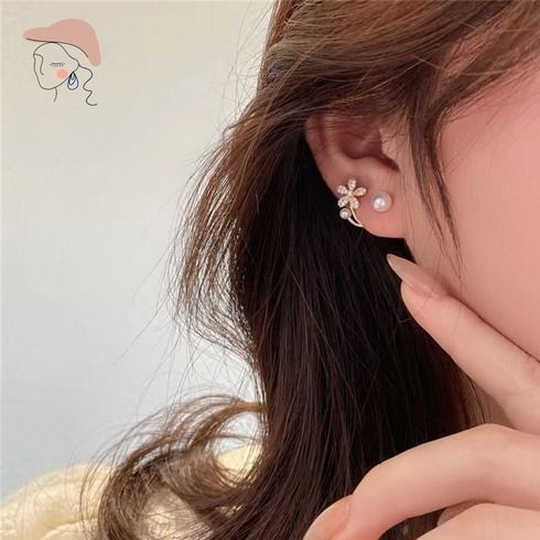 925 Silver Ear Stud New Trend Fashion Dangler Simple Ins Popular Earrings For Women