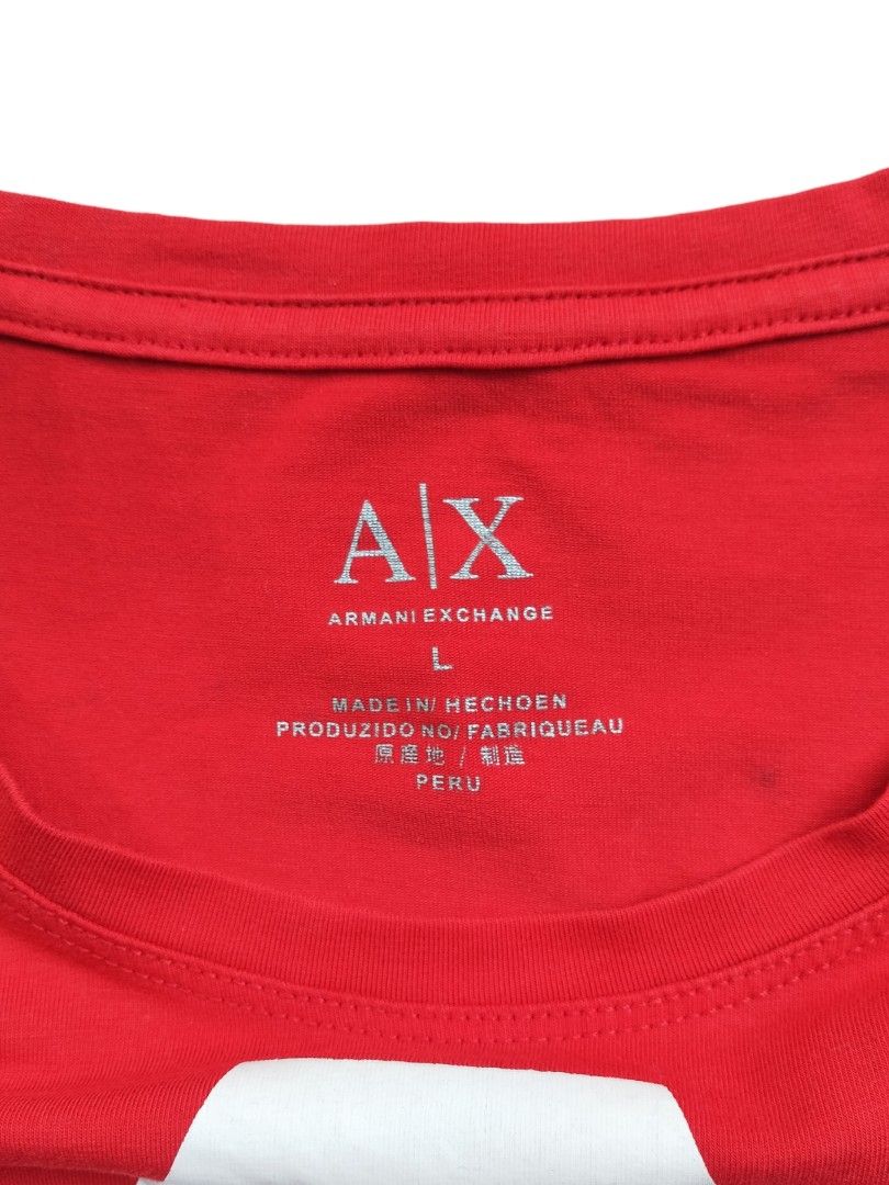 Authentic A X Armani Exchange Big Spell Out Logo T Shirt Men s