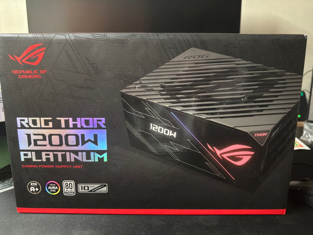 華碩asus rog thor 1200w 電源供應器喔, 電腦及科技產品, 電腦周邊產品