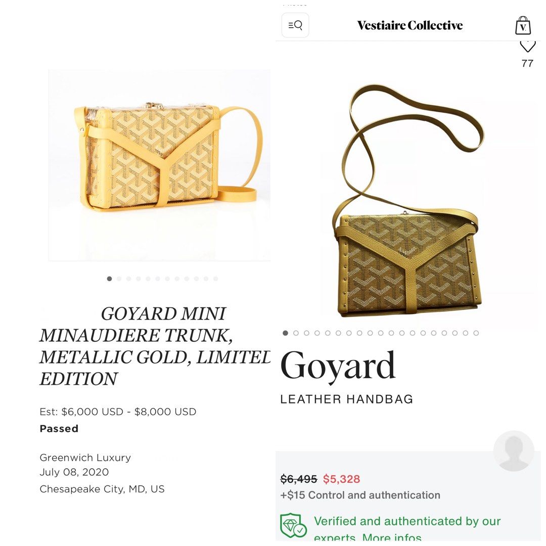 Goyard Yellow Mini Trunk Bag with Harness