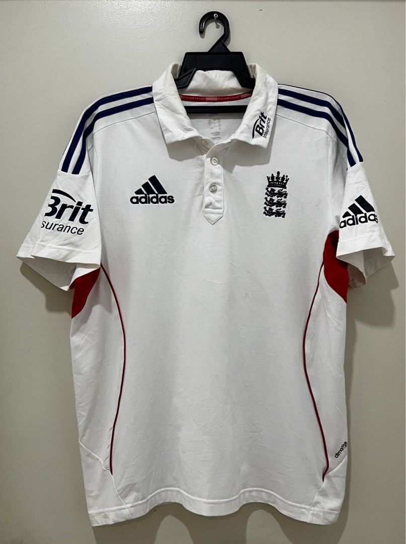 Adidas England Cricket Jersey Polo Men s Fashion Activewear on