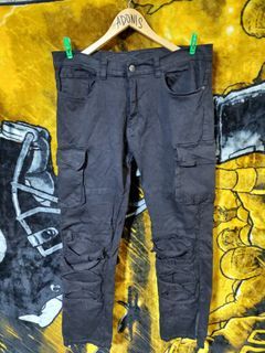 PB Mens Cargo Pants 6 Pockets Straight  Skinny Cut Design  Shopee  Philippines