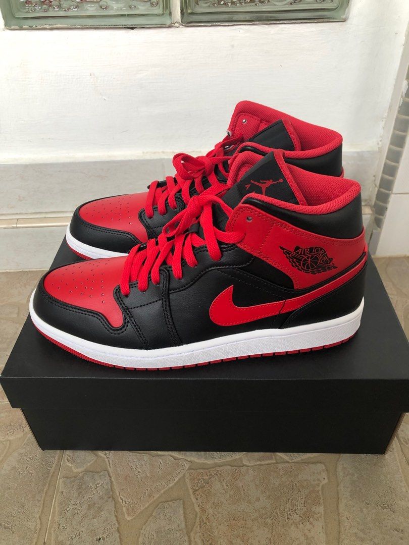 Air jordan 1 new arrivals mid red and black